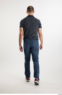 Serban  1 back view blue jeans blue t shirt…